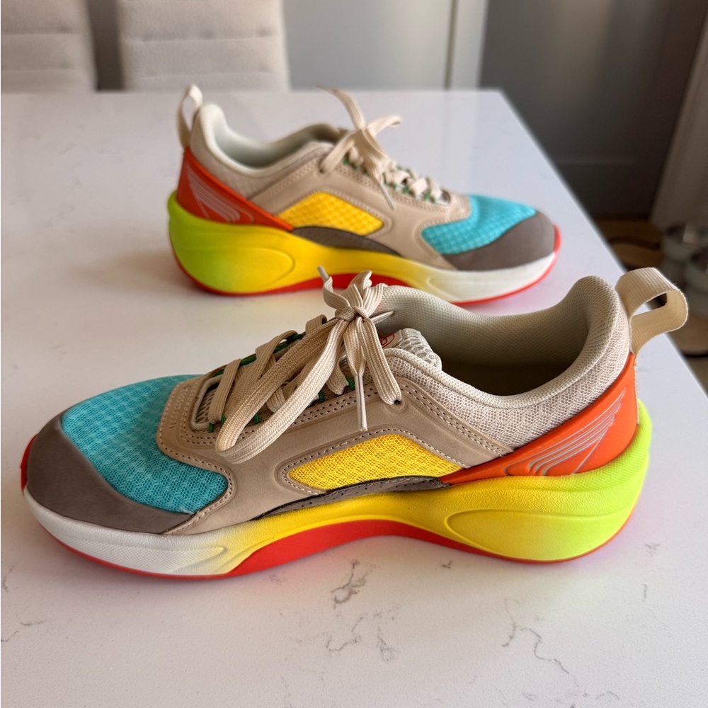 TYR Women's Colorful Sneakers - Blue, Yellow, Green, Tan, and Orange - Picture 4 of 7